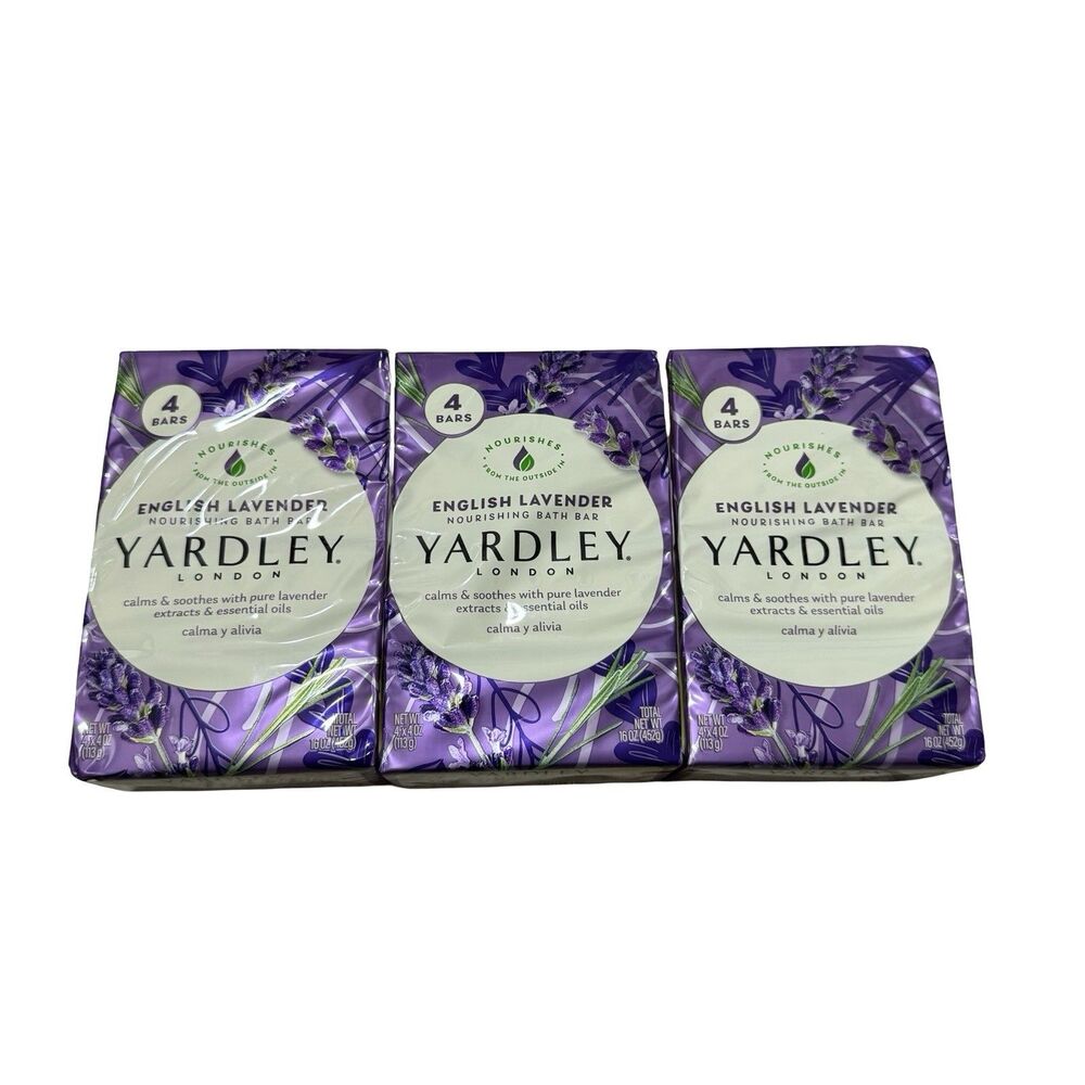 Yardley London‎ English Lavender Moisturizing Bath Soap 4oz Each 12pc